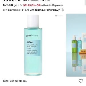 Goop beauty malachite + AHA pore refining tonic